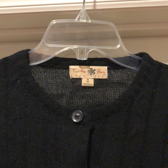 Turtle Bay Black Women’s Button Up Sweater - M - Picture 4 of 6